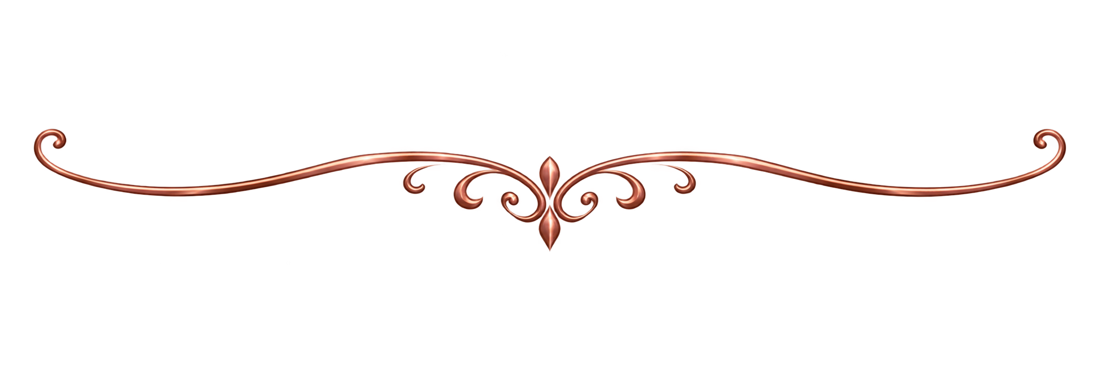 Rose-gold ornamental flourish divider
